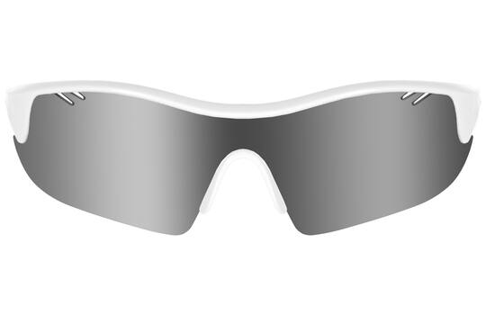 Trivio – Radbrille Vento Nova, weiße Gläser, schwarze Spiegel