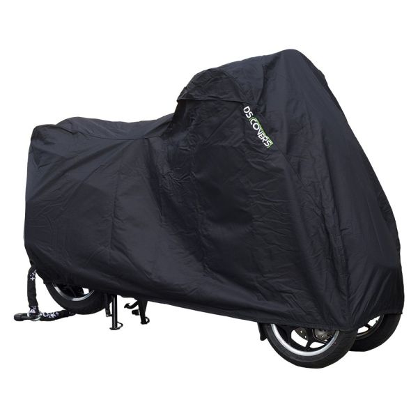 DS Covers ALFA 3W Motorradabdeckung mit Fach für Topcase – schwarz