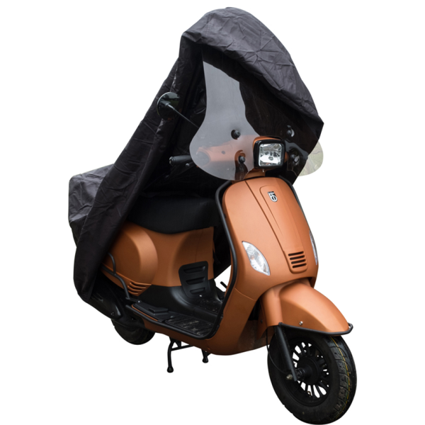 Ds covers cup scooterhoes buiten – waterdichte regenhoes voor scooter – uv- weerbestendig – met windscherm – maat l –