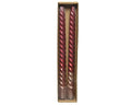 Decoris dinerkaars swirl ossenbloed glitter 25cm 2 stuks