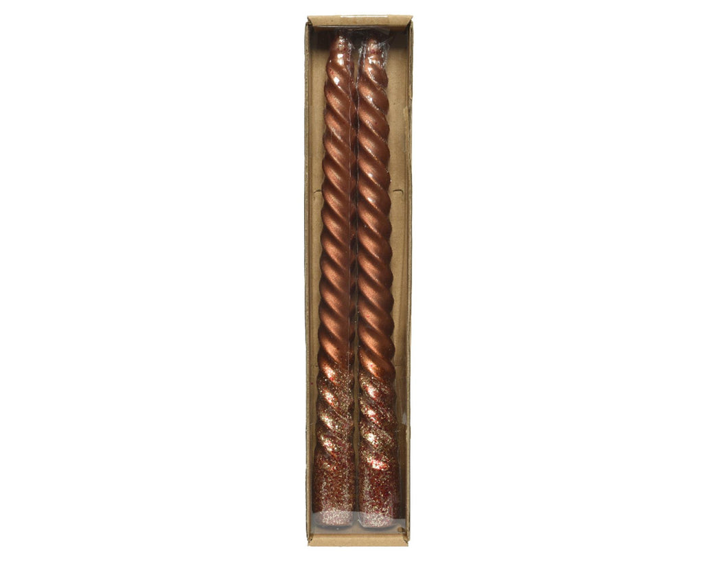Decoris dinerkaars swirl kaneel glitter 2stuks