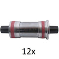 Quadratische Bodenhalterung 123 mm Kante 68 mm mit Aluminiumbechern (12 Stück)