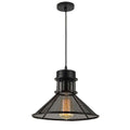 Homestyle Pro mk110-bb Industrie-Pendelleuchte 28x18 cm schwarzes Metall