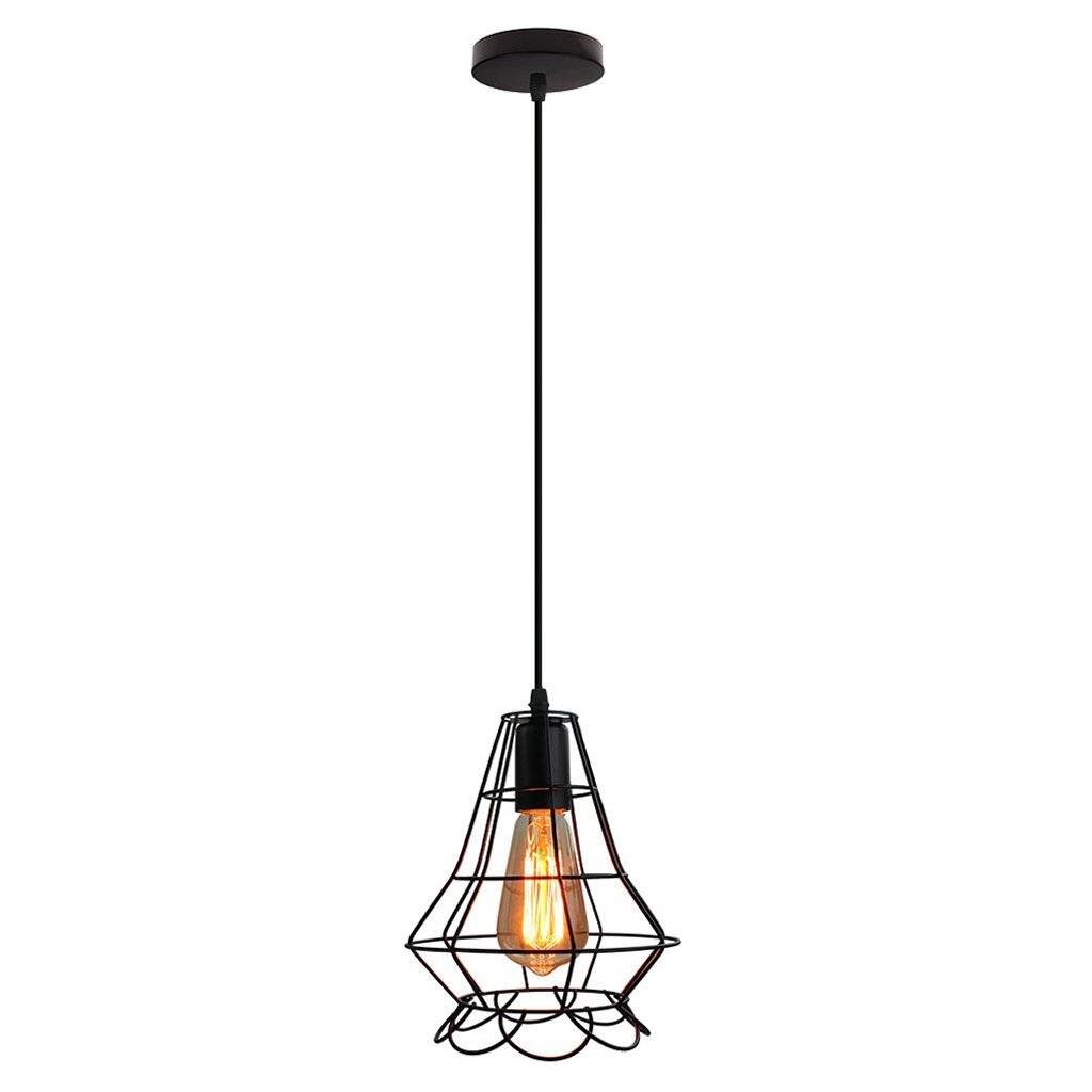 Homestyle Pro mk012-b Industrie-Pendelleuchte 19x22 cm schwarzes Metall