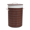 Homestyle Pro bovine faltbarer Bambus-Wäschekorb 35x50 cm braun weiß