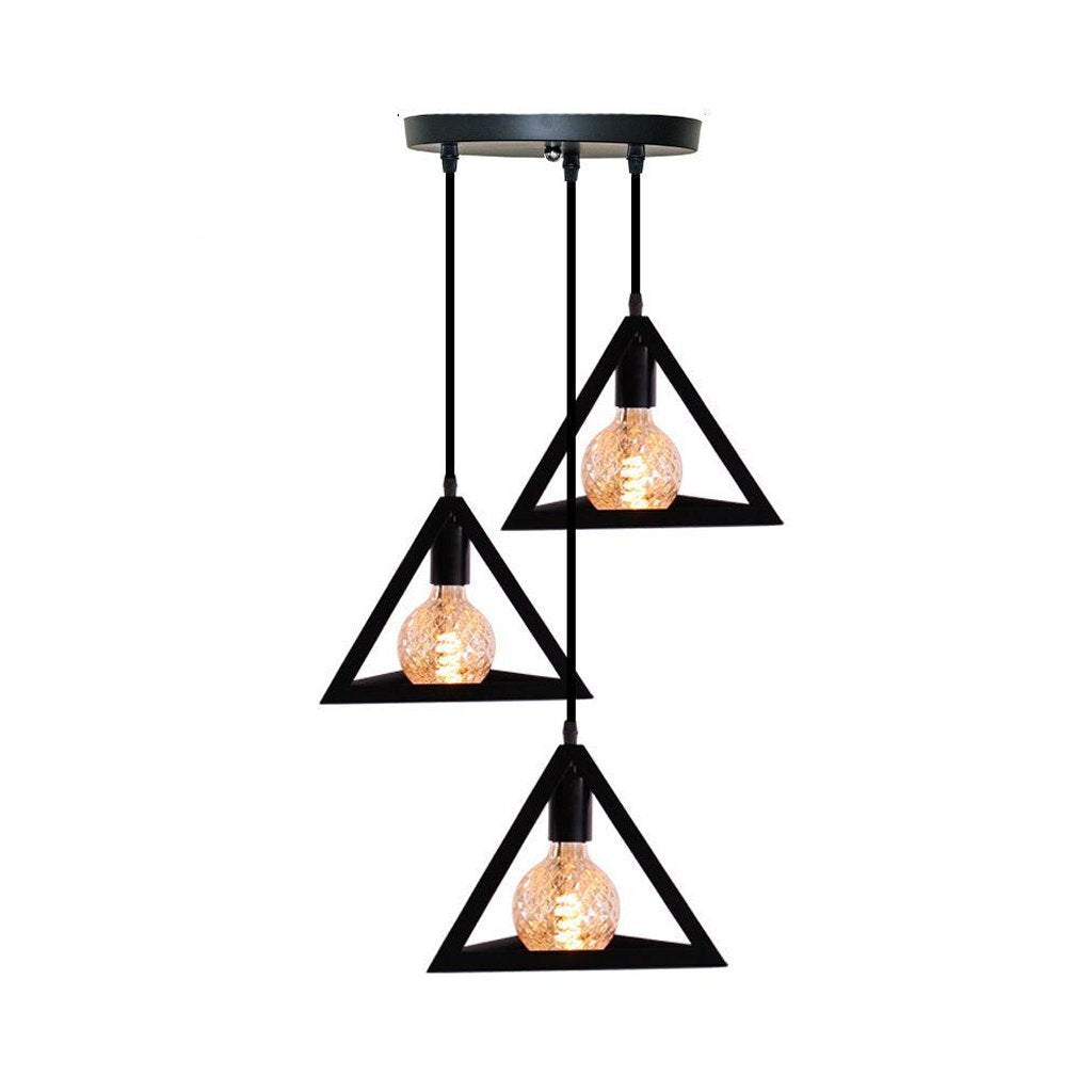 Homestyle Pro mk022-b industrielle Pyramiden-Pendelleuchte, schwarzes Metall