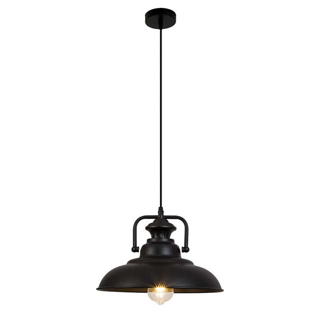 Homestyle Pro mk103-bb Industrie-Pendelleuchte 38x21 cm schwarzes Metall
