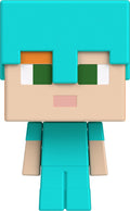 Minecraft mob heads minis - speelfiguur - poppetje met blauwe helm