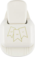 Vaessen creative pons - 3 in 1 label pons - 3,8 - 5 - 6,4 cm - vlaggetjes - ivoor
