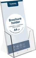 Europel folderbakje – flyers – 1 3 a4 – 9,9 x 21 cm – glasheldere presentatie – beurzen en kantoren