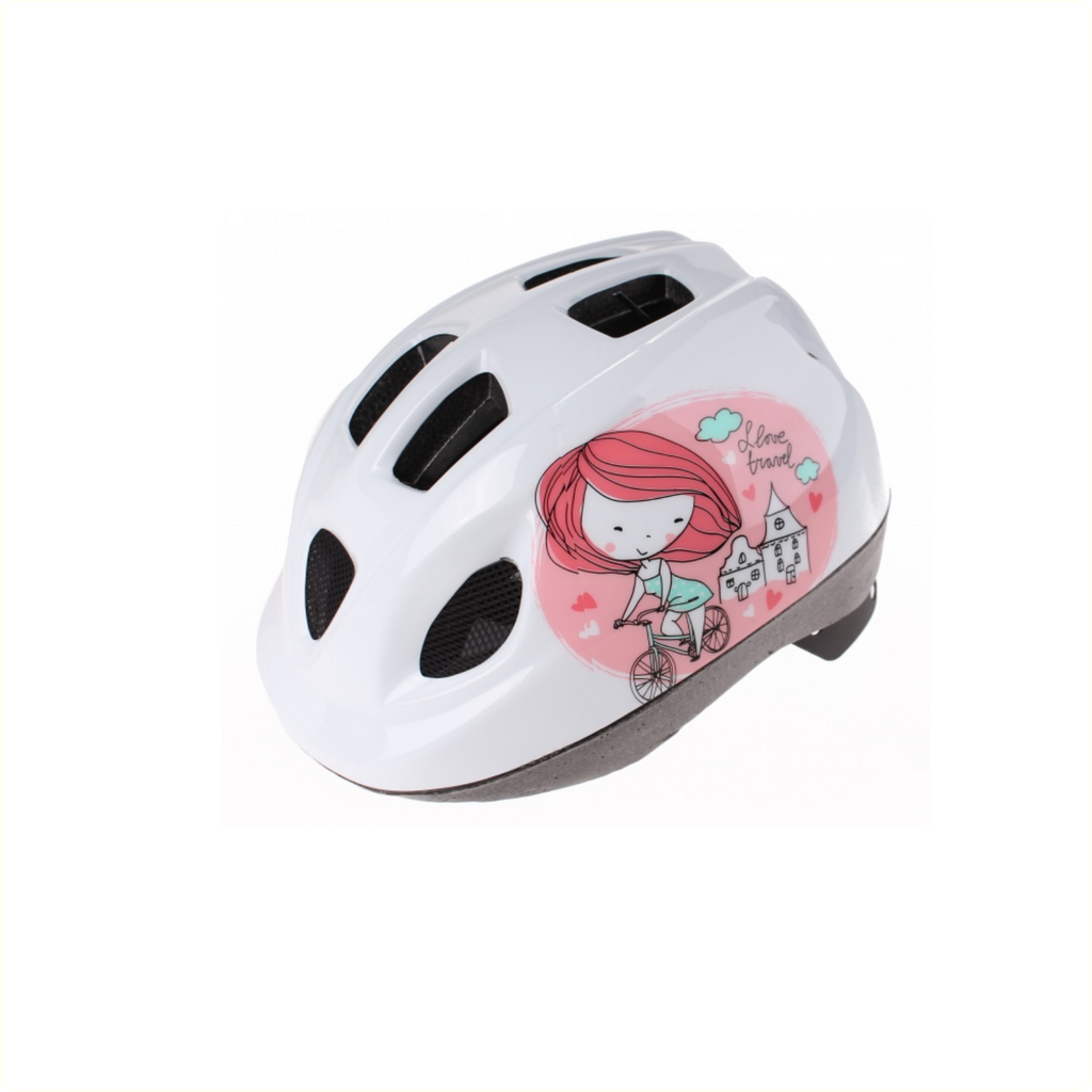 Polisport Kinderhelm Princess XS weiß-rosa 46-53 cm