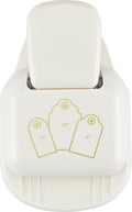 Vaessen creative pons - 3 in 1 label pons - 3,8 - 5,1 - 6,4 cm - geschulpt - ivoor