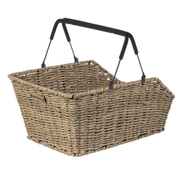 Fahrradkorb Basil Cento Rattanoptik Multisystem 40 x 25 x 12 cm - Seegras