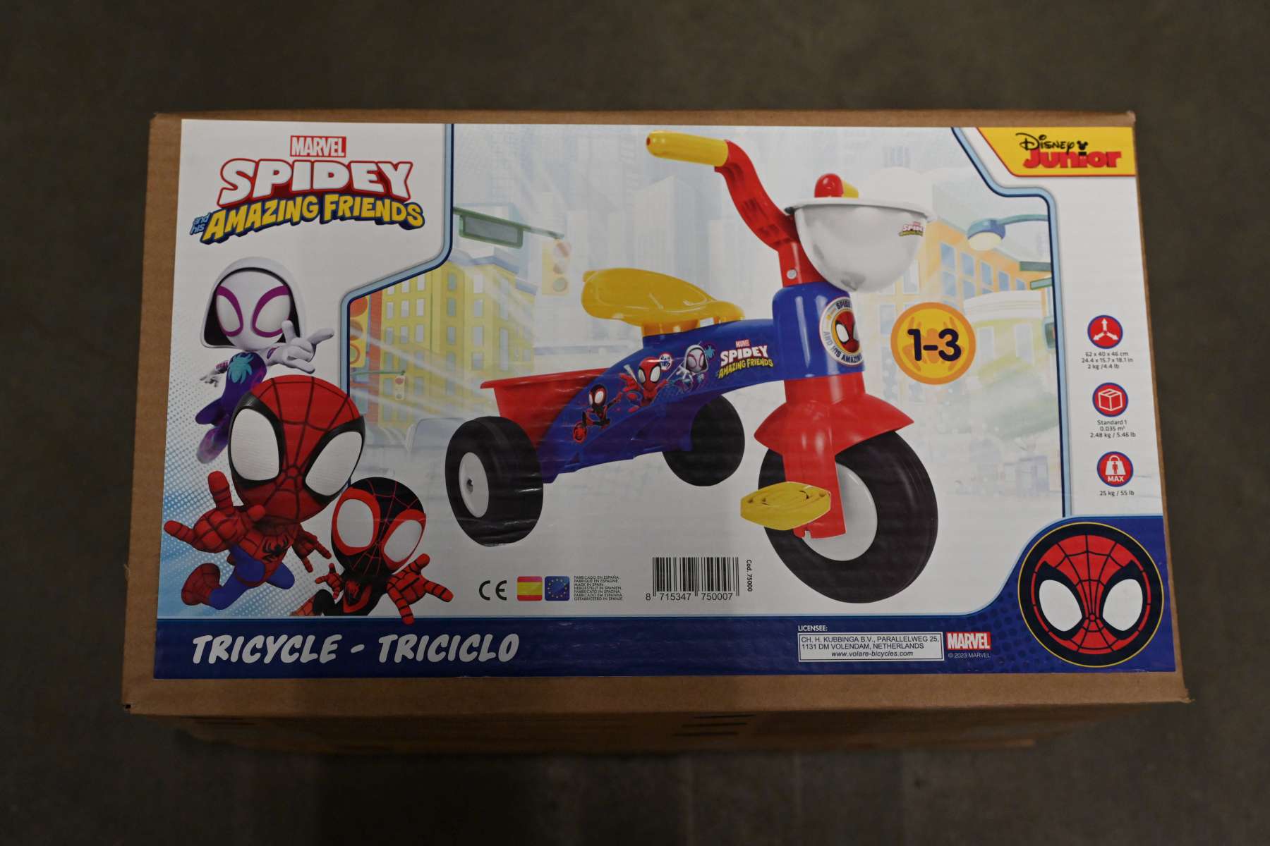 Spidey and his amazing friends driewieler marvel spidey - jongens - blauw