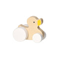 Holzspielfigur Ente auf Rädern