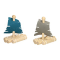 Houten vlot met zeil