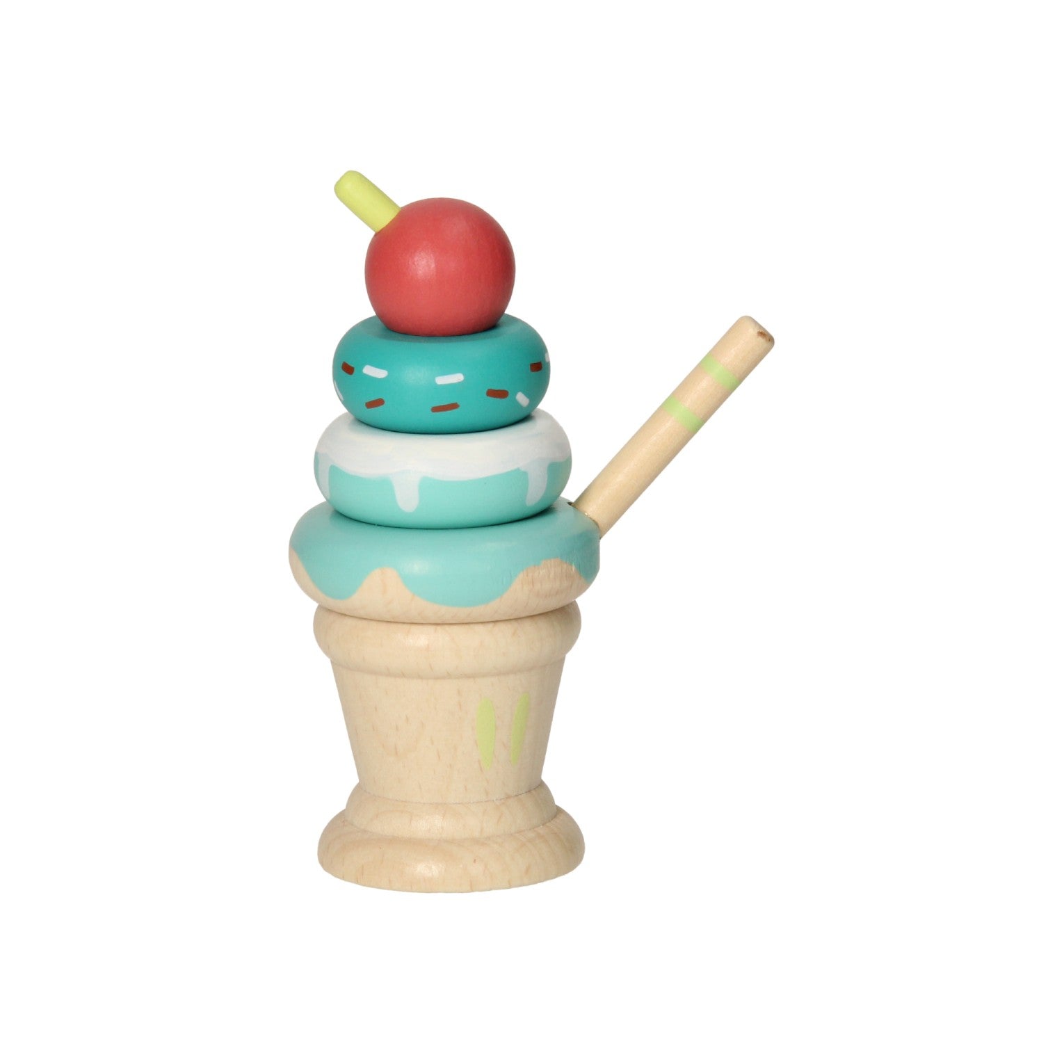 Stapelspielzeug aus Holz, Eiscreme