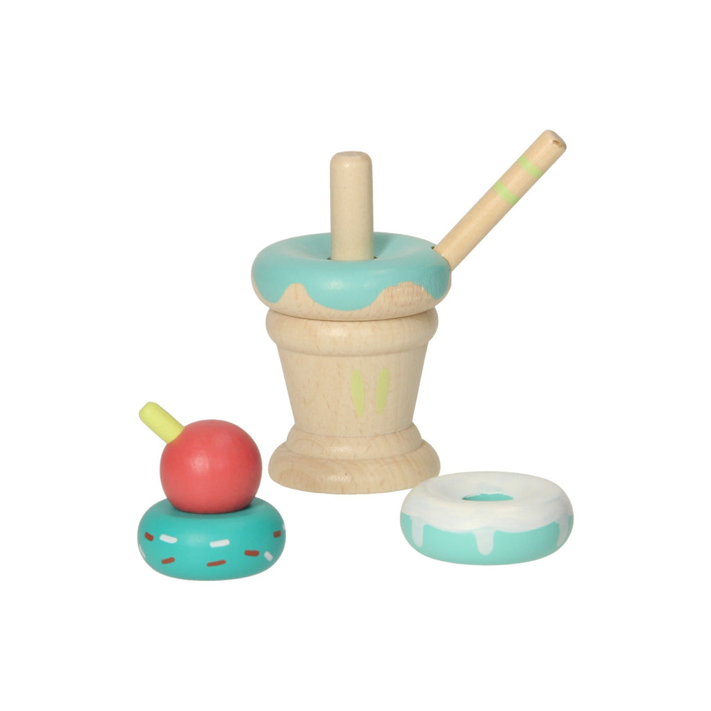 Stapelspielzeug aus Holz, Eiscreme
