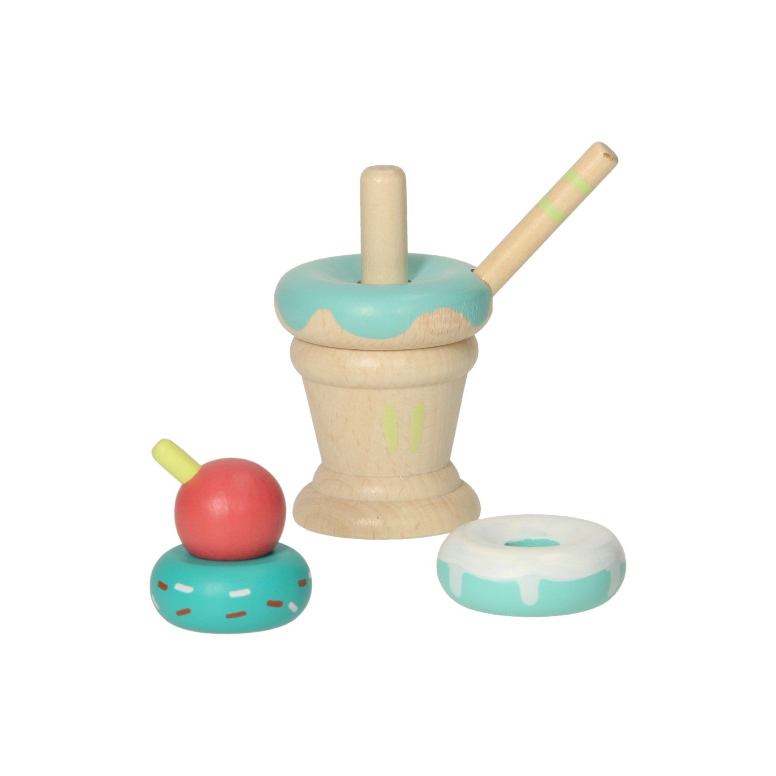 Stapelspielzeug aus Holz, Eiscreme