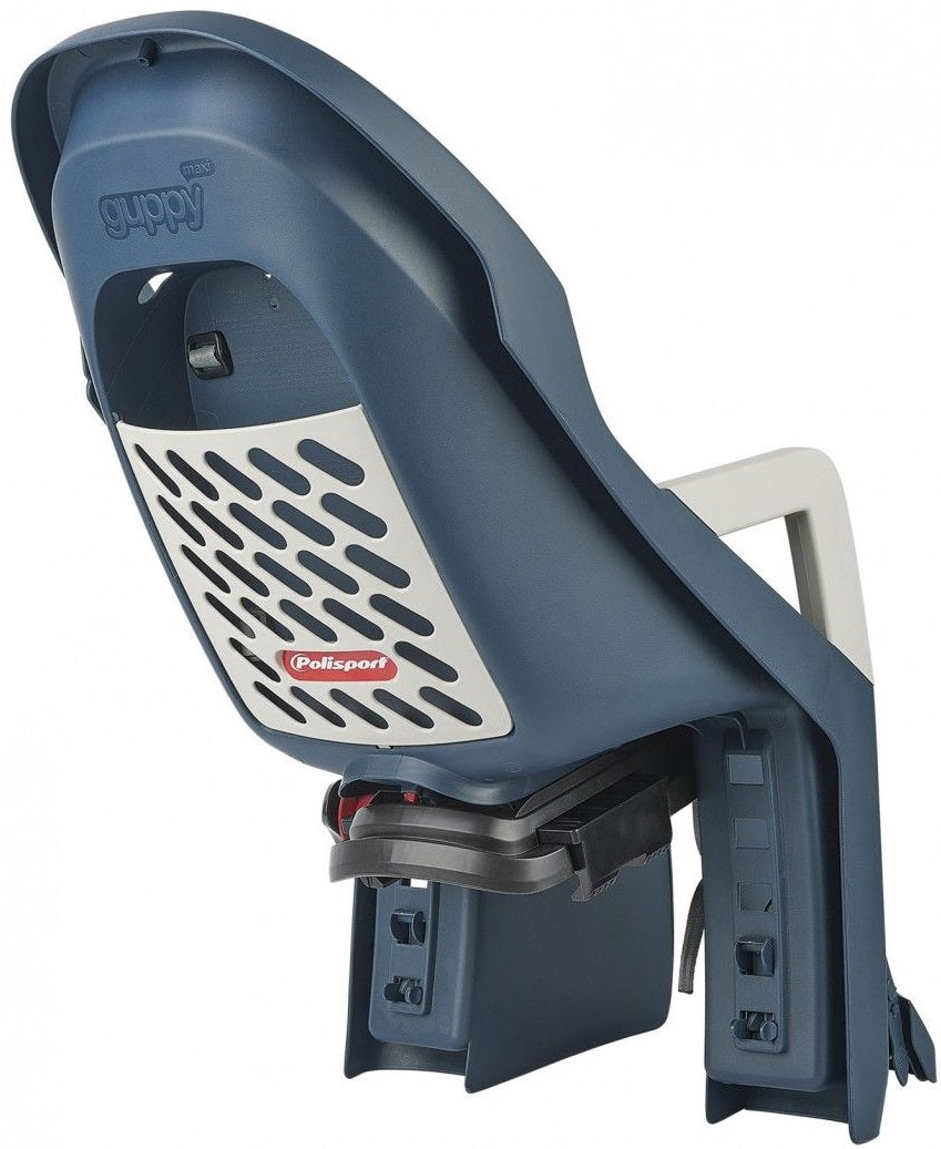 Kindersitz für hinten Polisport Guppy Maxi+ mit Verpackungsbefestigung (CFS) - Jeans/Creme
