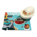 Topbright Holzpuzzle Hafen mit Dampfschiff, 24 Teile.