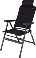 campingstoel Chateau 123 x 48 cm aluminium zwart