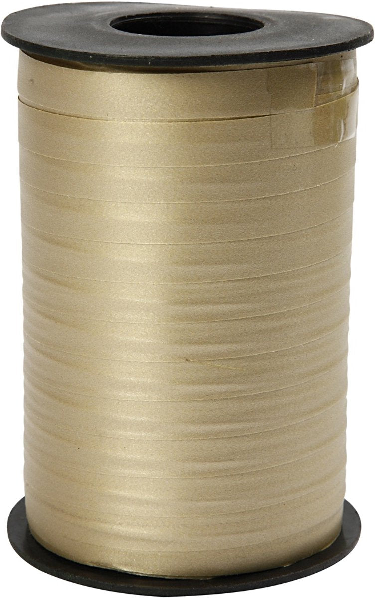 Geschenkband der Firma Creativ, Breite: 10 mm, matt, goldfarben, 250 m (1 Rolle)