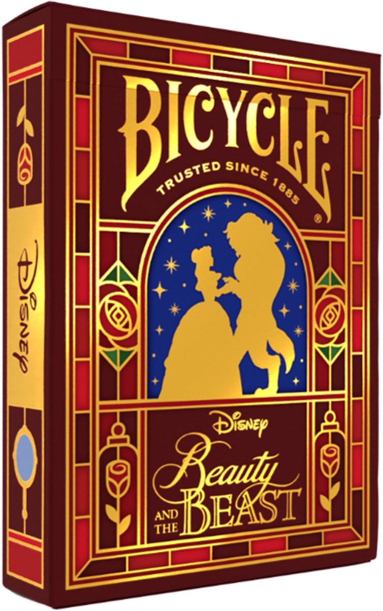 Bicycle ® disney beauty the beast - premium speelkaarten - poker - collectible