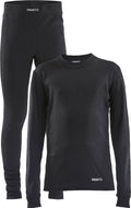 Craft core dry baselayer thermoset kids - zwart - maat 134