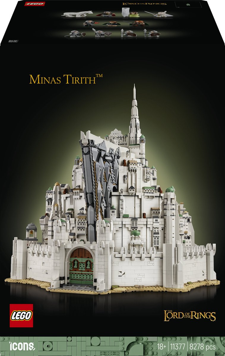 Lego icons the lord of the rings: minas tirith bouwpakket voor volwassenen - 11377