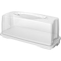 Rotho Frischkuchenbox, rechteckig, 36 x 16,5 x 16,5 cm, weiß transparent