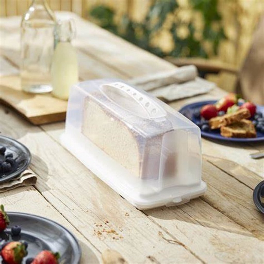 Rotho Frischkuchenbox, rechteckig, 36 x 16,5 x 16,5 cm, weiß transparent