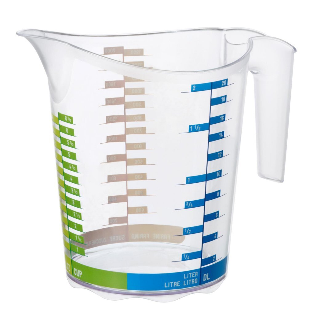 Rotho Domino Messbecher 2l transparent
