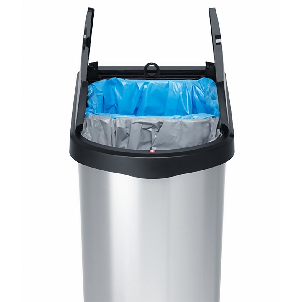 Rotho paso duo pedaalemmer 50l zilver metallic
