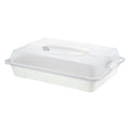 Rotho Serviertablett für Partys, 43,5 x 11 x 29,5 cm, weiß transparent