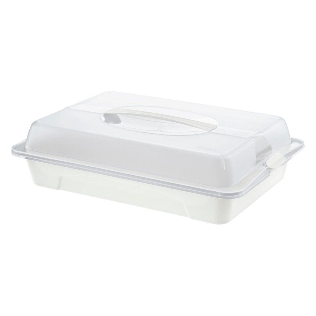 Rotho Serviertablett für Partys, 43,5 x 11 x 29,5 cm, weiß transparent