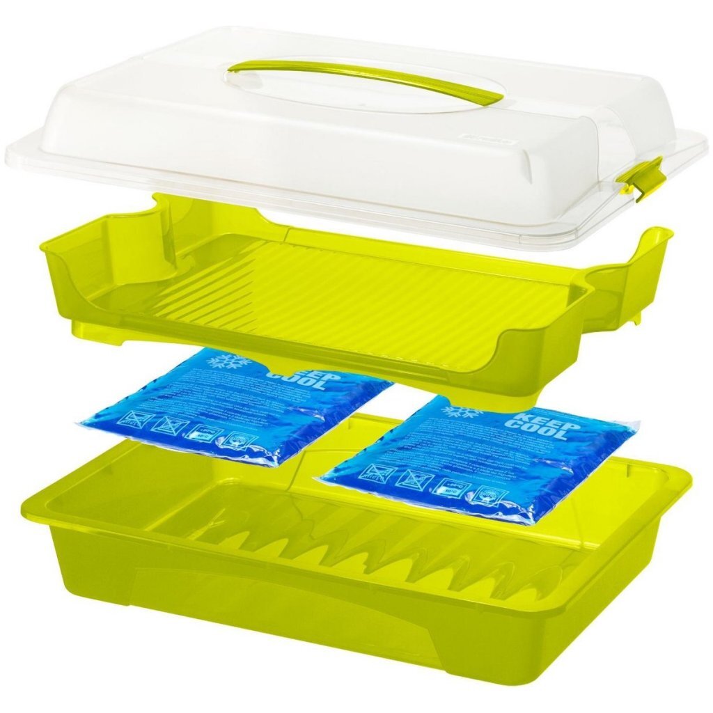 Rotho Serviertablett für Partys, 43,5 x 11 x 29,5 cm, weiß transparent