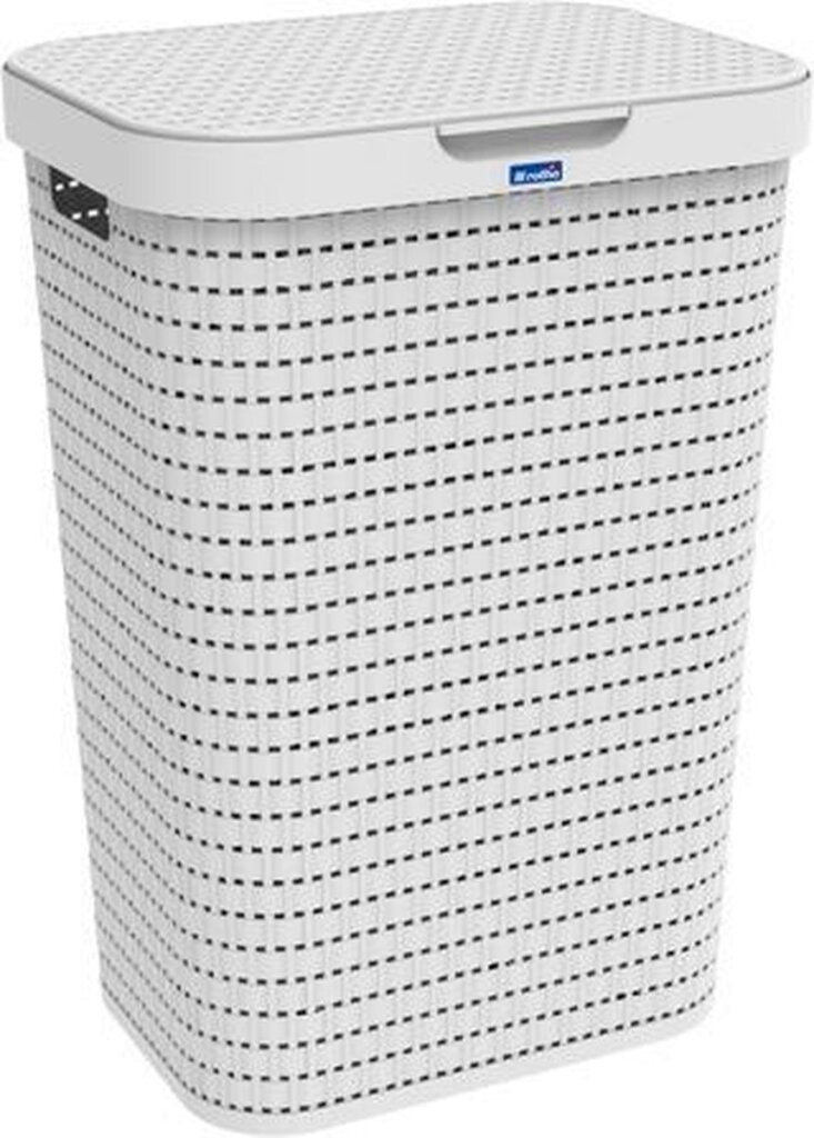 Rotho Wäschekorb für den Landhandel, 55 l, weiß
