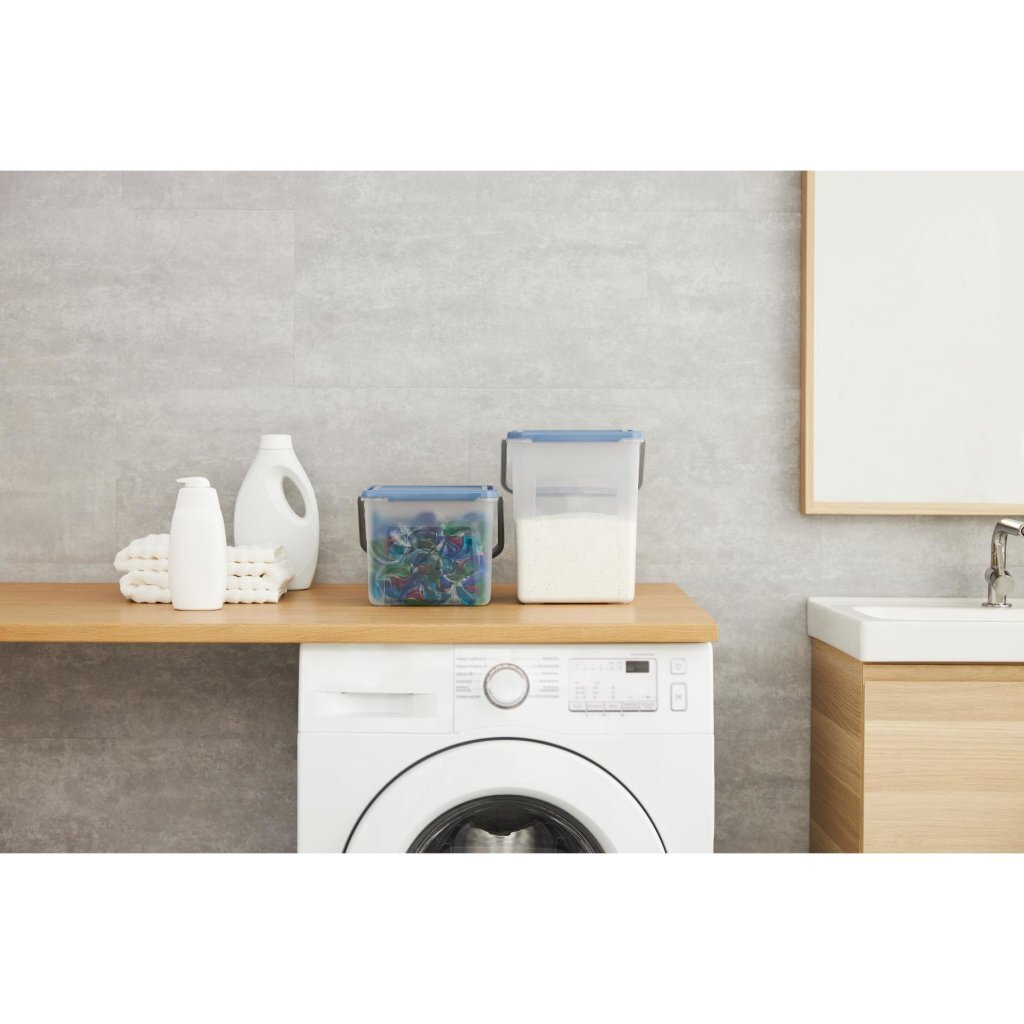 Rotho Waschpulver 4,5 l Karton, Horizontblau, transparent