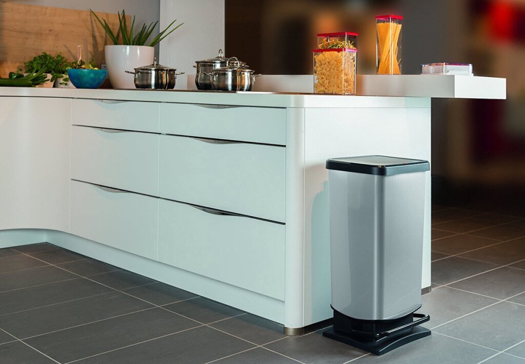 Rotho Paso Treteimer 40l silber