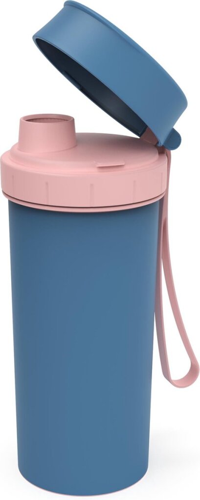 Rotho Memory Kinder-Schulbecher zum Mitnehmen 400 ml Horizontblau