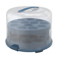Rotho fresh taartdoos xl + cupcake-houders 35.5x34.5x26 cm horizon blauw transparant