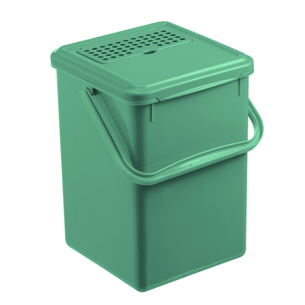Rotho bio afvalemmer + actief koolfilter 9l mistletoe groen