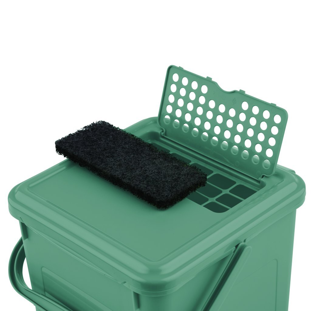 Rotho bio afvalemmer + actief koolfilter 9l mistletoe groen