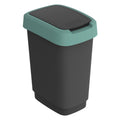 Rotho twist afvalbak 10l mistletoe groen antraciet