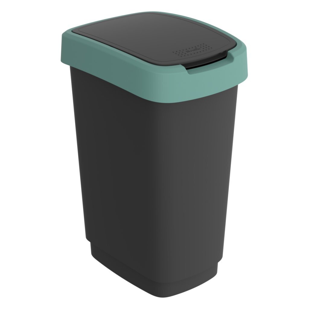 Rotho twist afvalbak 25l mistletoe groen antraciet