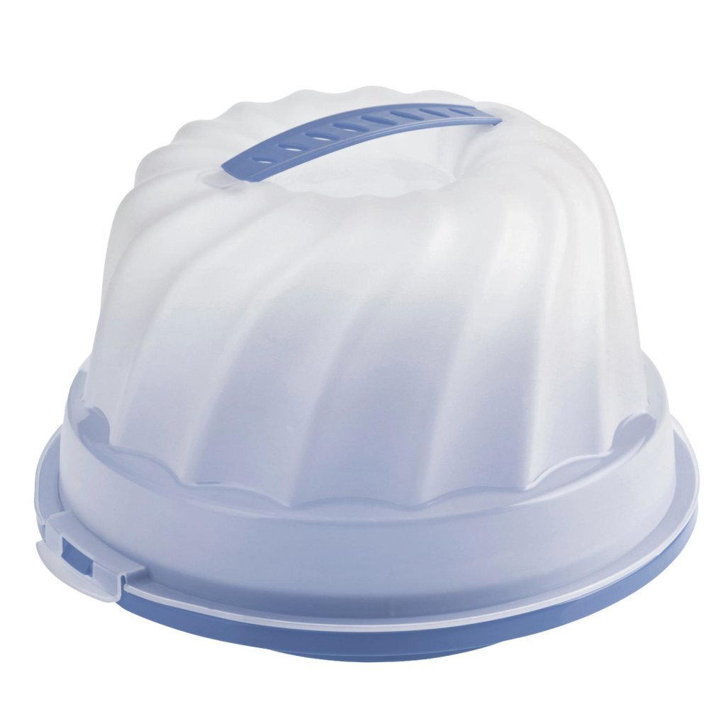 Rotho Gugelhupf frisch cakedoos Tulband Horizont blau transparent