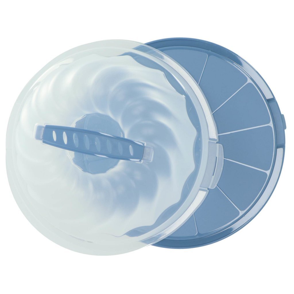 Rotho Gugelhupf frisch cakedoos Tulband Horizont blau transparent
