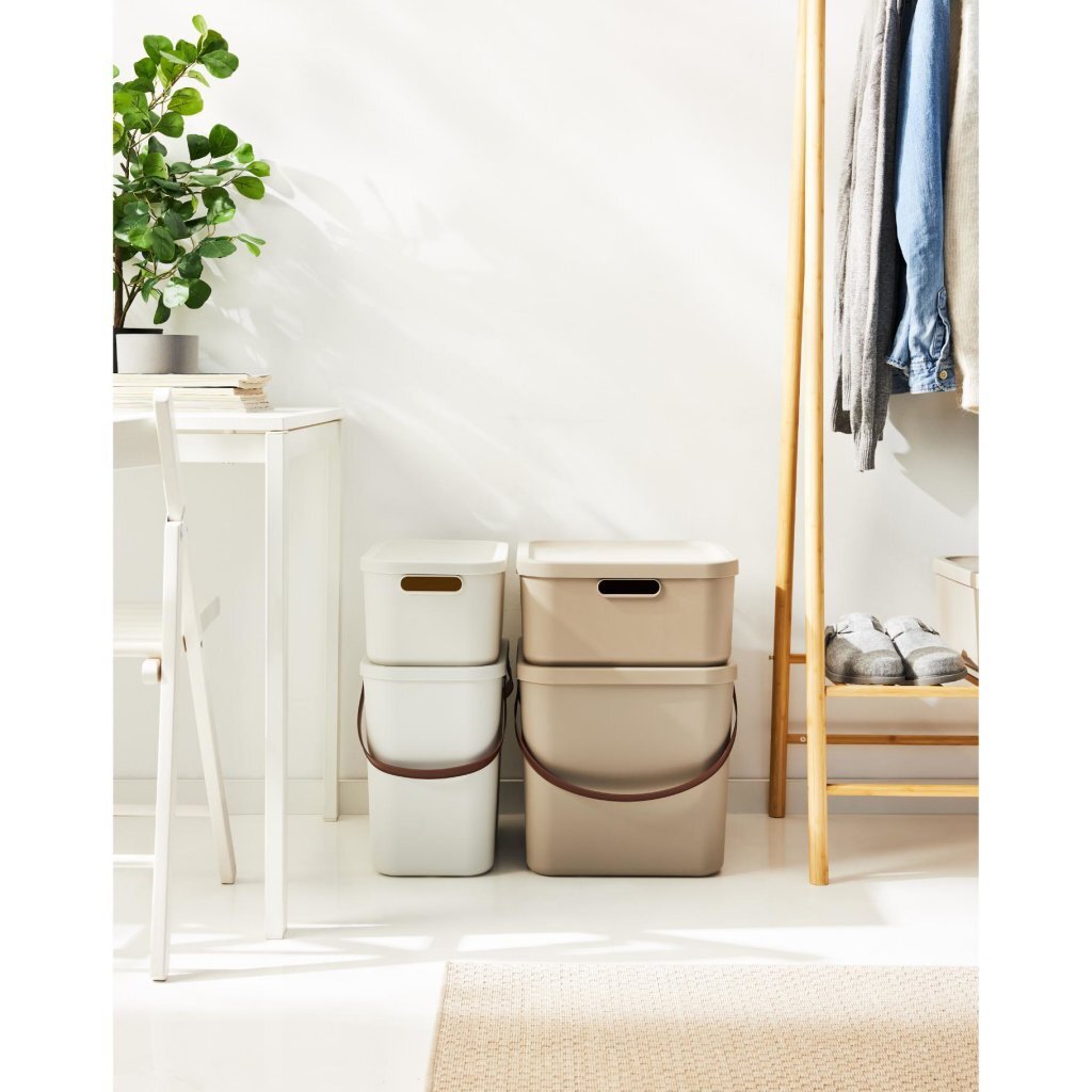 Rotho Albula dekorative Aufbewahrungsbox 20l Cappuccino