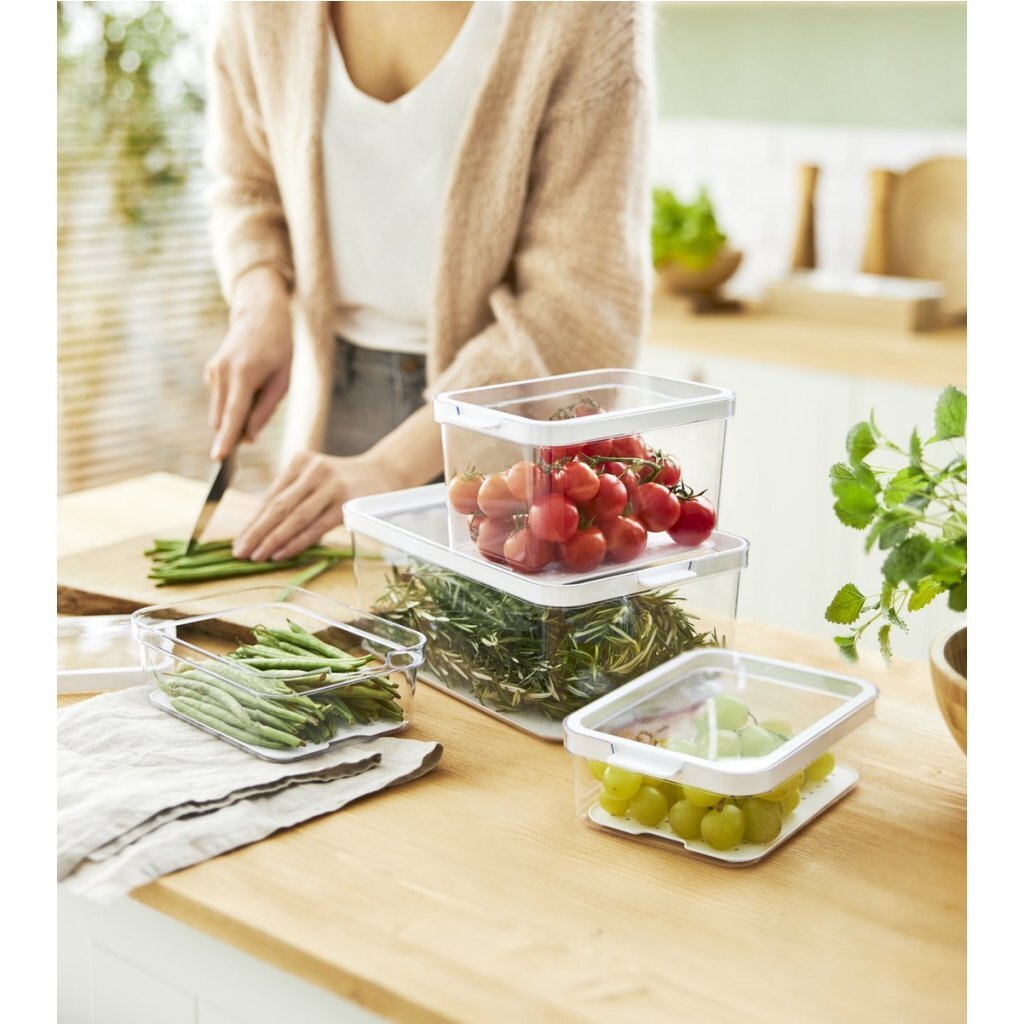 Rotho Cauma Set Kühlschrank Organizer 1,3l + 2,6l + 4,65l transparent